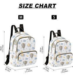 Childish Hot Air Balloon Mini Backpack Purse for Women, Travel Backpack Fashion Backpack Handbag Shoulder Bag Small Casual Da...