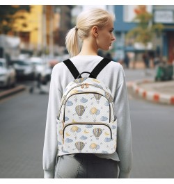 Childish Hot Air Balloon Mini Backpack Purse for Women, Travel Backpack Fashion Backpack Handbag Shoulder Bag Small Casual Da...