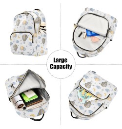 Childish Hot Air Balloon Mini Backpack Purse for Women, Travel Backpack Fashion Backpack Handbag Shoulder Bag Small Casual Da...