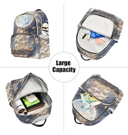 Medium Fashion Backpack for Women Fantasy Ship Ocean Print Ladies Travel Daypack Aesthetic Shoulder Bag 11.4×6.1×14.1 IN $15....