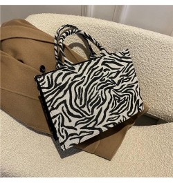 Women's Bag Large Capacity Tote Daily Commute Zipper Shoulder Bag Simple PU Handbag Shopping (36x12x25,Leopard) Zebra Pattern...