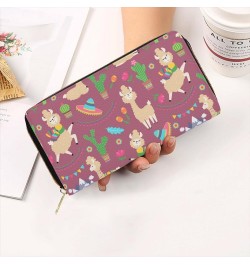 Llama Mexico Wallet for Women Men, Mens Womens Leather Wallet Purse for Phone Money Credit Card Keys Change Llama Mexico One ...