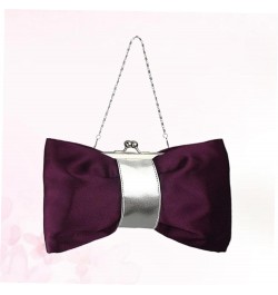 2pcs Women Pu Bow Evening Bag Clutch Wallet for Women Hand Purse for Women Clutch for Women Evening Purple $9.74 Evening Bags