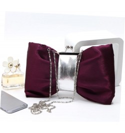 2pcs Women Pu Bow Evening Bag Clutch Wallet for Women Hand Purse for Women Clutch for Women Evening Purple $9.74 Evening Bags