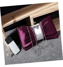 2pcs Women Pu Bow Evening Bag Clutch Wallet for Women Hand Purse for Women Clutch for Women Evening Purple $9.74 Evening Bags