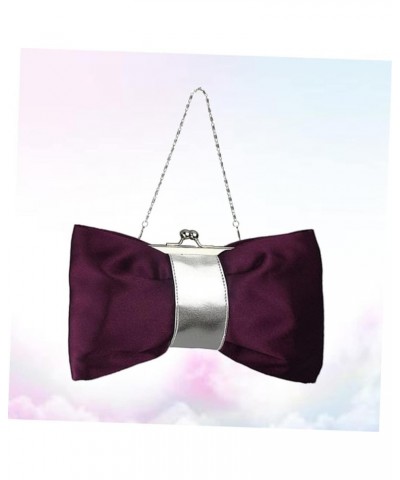 2pcs Women Pu Bow Evening Bag Clutch Wallet for Women Hand Purse for Women Clutch for Women Evening Purple $9.74 Evening Bags