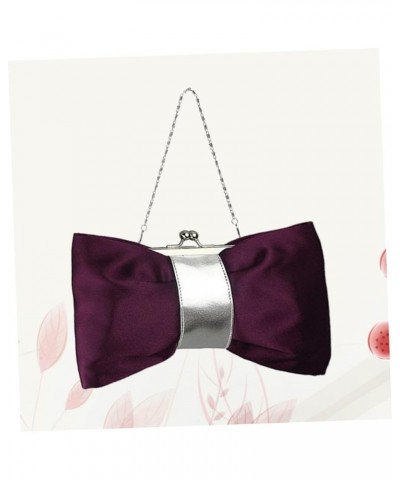 2pcs Women Pu Bow Evening Bag Clutch Wallet for Women Hand Purse for Women Clutch for Women Evening Purple $9.74 Evening Bags