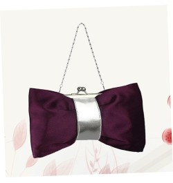 2pcs Women Pu Bow Evening Bag Clutch Wallet for Women Hand Purse for Women Clutch for Women Evening Purple $9.74 Evening Bags