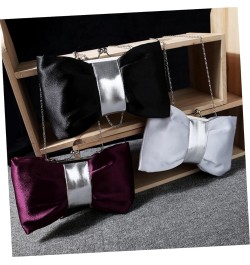 2pcs Women Pu Bow Evening Bag Clutch Wallet for Women Hand Purse for Women Clutch for Women Evening Purple $9.74 Evening Bags