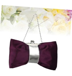 2pcs Women Pu Bow Evening Bag Clutch Wallet for Women Hand Purse for Women Clutch for Women Evening Purple $9.74 Evening Bags