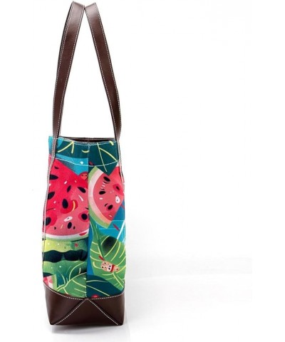 Tote Bag for Women, Large Tote Bag, Tote Bag with Zipper, Summer Fruit Watermelon, Tote Bags Women Design 4253 $21.11 Totes