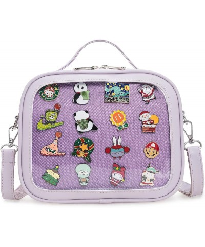 Ita Bag Crossbody Handbags Kawaii Shoulder Bags with Insert Anime Pins Display 12-purple $15.17 Crossbody Bags