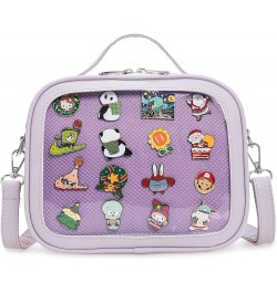 Ita Bag Crossbody Handbags Kawaii Shoulder Bags with Insert Anime Pins Display 12-purple $15.17 Crossbody Bags