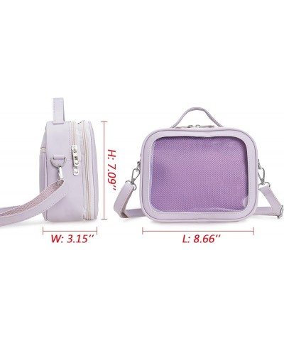 Ita Bag Crossbody Handbags Kawaii Shoulder Bags with Insert Anime Pins Display 12-purple $15.17 Crossbody Bags