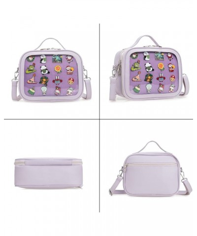 Ita Bag Crossbody Handbags Kawaii Shoulder Bags with Insert Anime Pins Display 12-purple $15.17 Crossbody Bags