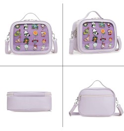 Ita Bag Crossbody Handbags Kawaii Shoulder Bags with Insert Anime Pins Display 12-purple $15.17 Crossbody Bags