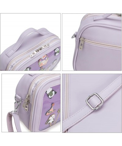 Ita Bag Crossbody Handbags Kawaii Shoulder Bags with Insert Anime Pins Display 12-purple $15.17 Crossbody Bags