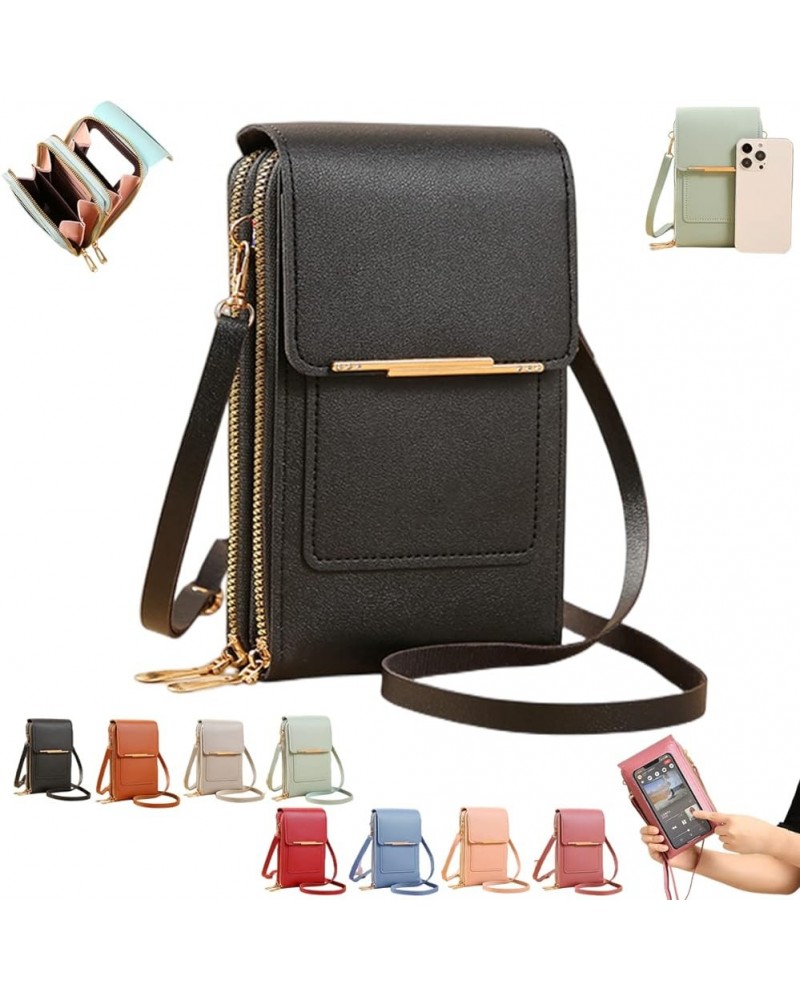 Anti-Theft Leather Bag,Mini Messenger Shoulder Handbag Wallet,RFID Blocking PU Leather Crossbody Bag for Women Black $9.23 Cr...