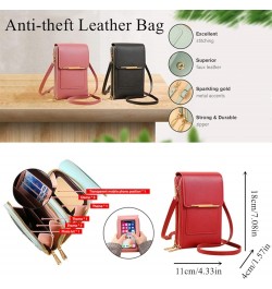 Anti-Theft Leather Bag,Mini Messenger Shoulder Handbag Wallet,RFID Blocking PU Leather Crossbody Bag for Women Black $9.23 Cr...