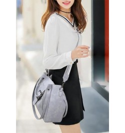 Women Soft Synthetic Patent Leather New Tote Satchel 3Pcs Female bag Simple style Hobo Crossbody Bag Clutches Gray $22.04 Totes