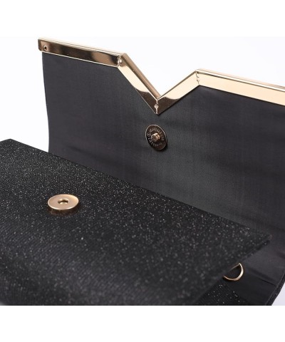 Fashion Clutch Women Evening Bags for Wallets Wedding Formal Prom Vertical bar Folding cloth Handbag purse Black-1 $10.87 Eve...