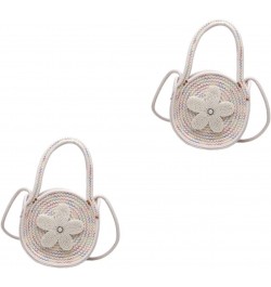 2pcs Messenger Small Round Bag Beach Purse Straw Purses for Women Crossbody Sling Bags for Women Woven Bag Girls Wallets Cros...