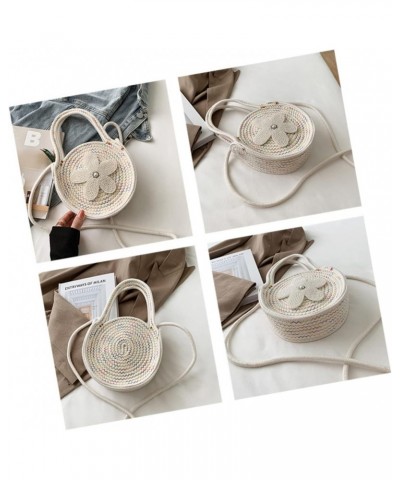 2pcs Messenger Small Round Bag Beach Purse Straw Purses for Women Crossbody Sling Bags for Women Woven Bag Girls Wallets Cros...