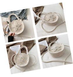 2pcs Messenger Small Round Bag Beach Purse Straw Purses for Women Crossbody Sling Bags for Women Woven Bag Girls Wallets Cros...