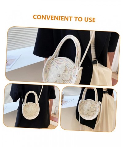 2pcs Messenger Small Round Bag Beach Purse Straw Purses for Women Crossbody Sling Bags for Women Woven Bag Girls Wallets Cros...