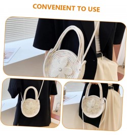 2pcs Messenger Small Round Bag Beach Purse Straw Purses for Women Crossbody Sling Bags for Women Woven Bag Girls Wallets Cros...