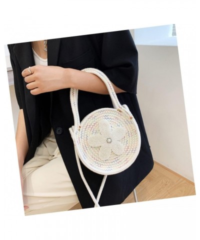 2pcs Messenger Small Round Bag Beach Purse Straw Purses for Women Crossbody Sling Bags for Women Woven Bag Girls Wallets Cros...