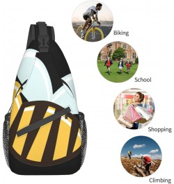 Cocktail Glasses And Wine Bottles Sling Bag Crossbody Backpack Sling Backpack Shoulder Bag For Women Men Cycling Hiking Trave...