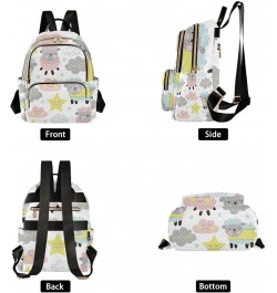 Women Backpack Sheep Cloud Starfarm Sheep Anti-Theft Travel Backpack with Luggage Belt Lightweight Handbag Lady Purse Roomy D...