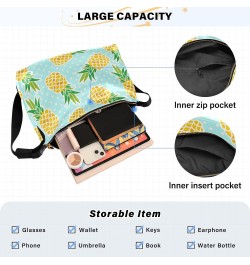 Pineapples Dot Hobo Bags for Women Purses Crossbody Bag Handbag Leather Shoulder Bag for Gifts Travel Work $18.14 Hobo Bags