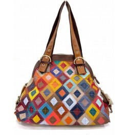 3D Flower Colorful Patchwork Hobo Purse Leather Handbag Colorful Designer Shoulder Bag Travel Work Crossbody Satchels Multico...