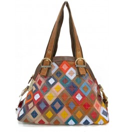 3D Flower Colorful Patchwork Hobo Purse Leather Handbag Colorful Designer Shoulder Bag Travel Work Crossbody Satchels Multico...