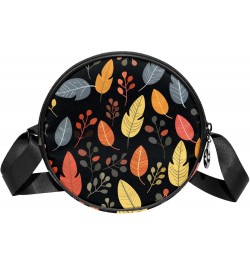 Crossbody Bags for Women,Crossbody Bag Men,Small Sling Bag,Floral Maple Leaf Nuts,Crossbody Purse $9.24 Crossbody Bags