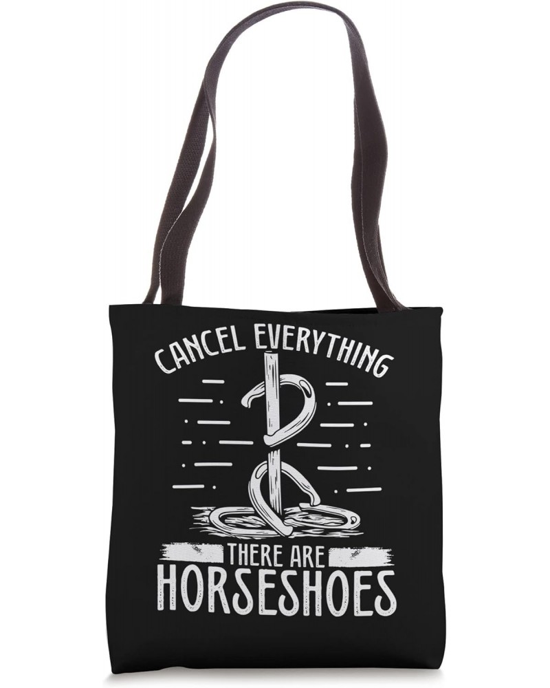 Horseshoe Pitching Tournament Cancel Everything Horseshoes Tote Bag $12.47 Totes