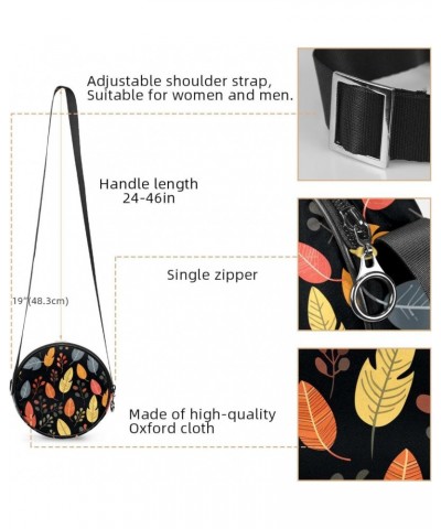 Crossbody Bags for Women,Crossbody Bag Men,Small Sling Bag,Floral Maple Leaf Nuts,Crossbody Purse $9.24 Crossbody Bags