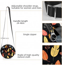 Crossbody Bags for Women,Crossbody Bag Men,Small Sling Bag,Floral Maple Leaf Nuts,Crossbody Purse $9.24 Crossbody Bags