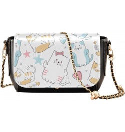 Cute Cat Crossbody Bags for Women Leather Purse Shoulder Bag Handbag for Gifts Daily Work $18.00 Shoulder Bags