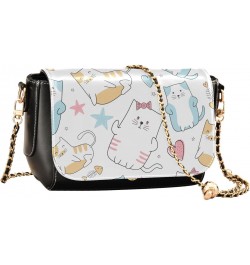 Cute Cat Crossbody Bags for Women Leather Purse Shoulder Bag Handbag for Gifts Daily Work $18.00 Shoulder Bags