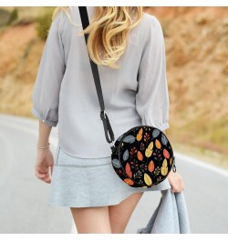 Crossbody Bags for Women,Crossbody Bag Men,Small Sling Bag,Floral Maple Leaf Nuts,Crossbody Purse $9.24 Crossbody Bags