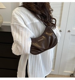 Pleated Crescent Bags Handbags Shoulder Bags for Women Carry Bag Lady Purse Underarm Bag Trendy Armpit Bag Fashion Bag White ...