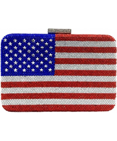 The National Flag Crystal Clutch Purse for Women Evening Bags Party Chain Shoulder Handbags $31.67 Evening Bags