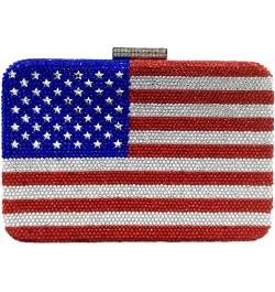 The National Flag Crystal Clutch Purse for Women Evening Bags Party Chain Shoulder Handbags $31.67 Evening Bags