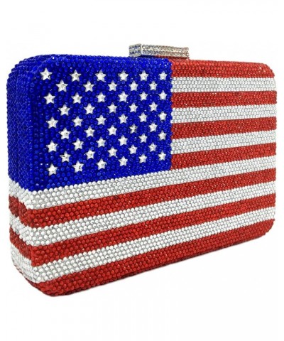 The National Flag Crystal Clutch Purse for Women Evening Bags Party Chain Shoulder Handbags $31.67 Evening Bags