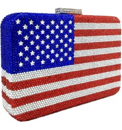 The National Flag Crystal Clutch Purse for Women Evening Bags Party Chain Shoulder Handbags $31.67 Evening Bags