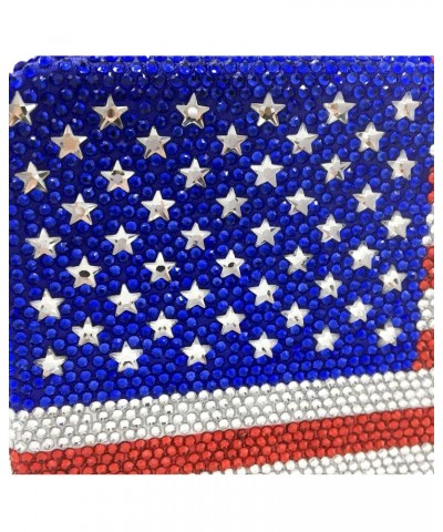 The National Flag Crystal Clutch Purse for Women Evening Bags Party Chain Shoulder Handbags $31.67 Evening Bags