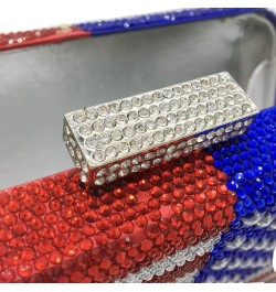 The National Flag Crystal Clutch Purse for Women Evening Bags Party Chain Shoulder Handbags $31.67 Evening Bags